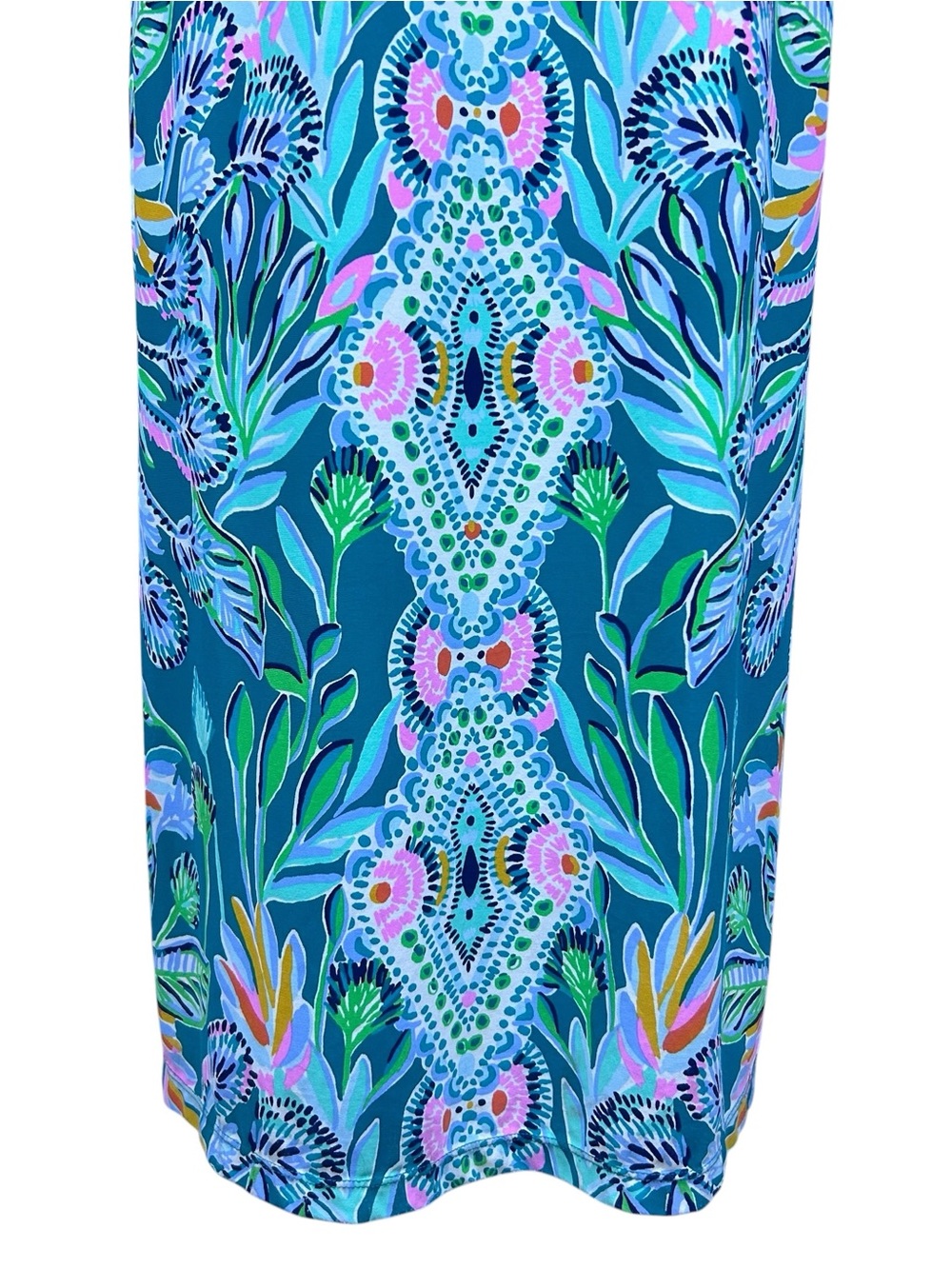 Lilly Pulitzer Seralina Maxi Dress XS Rain Forest UPF 50 Slit Stretch Resort - Picture 8 of 16